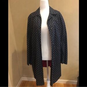 Ralph Lauren Polka Dot Long Navy Coat
Size Small